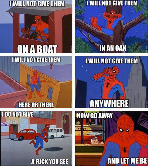 image tagged in funny,spiderman,memes