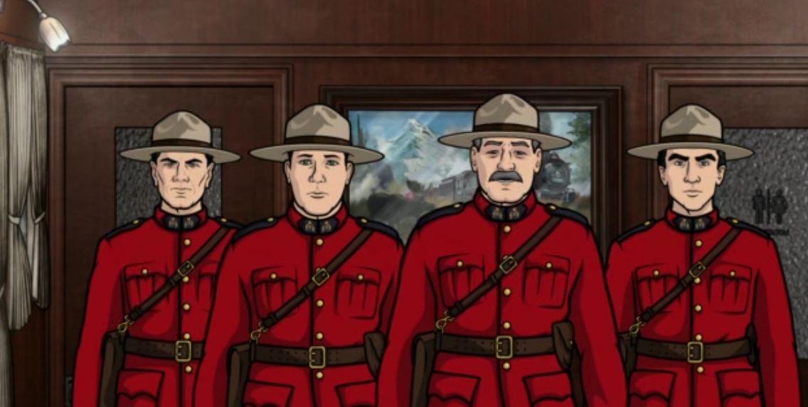 High Quality Archer Mounties Blank Meme Template