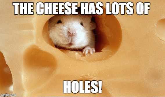 THE CHEESE HAS LOTS OF HOLES! | made w/ Imgflip meme maker