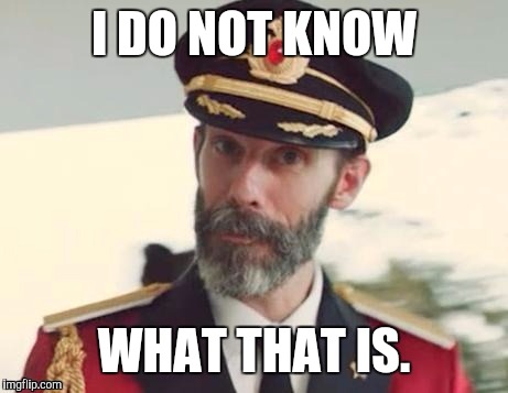  Captain obvious | I DO NOT KNOW WHAT THAT IS. | image tagged in captain obvious | made w/ Imgflip meme maker