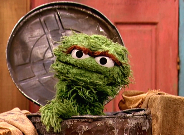 High Quality Oscar the grouch Blank Meme Template