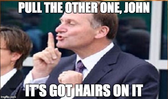 Leading NZ | PULL THE OTHER ONE, JOHN; IT'S GOT HAIRS ON IT | image tagged in johnkey,nz,tugger,ponytail,hair,liar | made w/ Imgflip meme maker