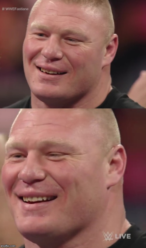 Brock Lesnar Laughing Panel Blank Meme Template
