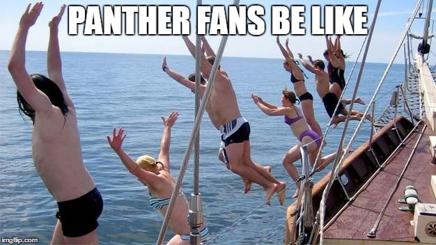 PANTHER FANS BE LIKE | image tagged in carolina panthers | made w/ Imgflip meme maker
