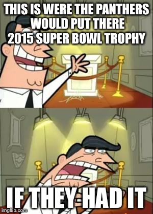 This Is Where I'd Put My Trophy If I Had One Meme | THIS IS WERE THE PANTHERS WOULD PUT THERE 2015 SUPER BOWL TROPHY; IF THEY HAD IT | image tagged in memes,this is where i'd put my trophy if i had one | made w/ Imgflip meme maker