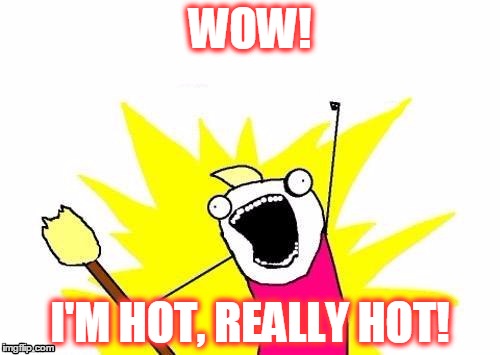 X All The Y | WOW! I'M HOT, REALLY HOT! | image tagged in memes,x all the y | made w/ Imgflip meme maker