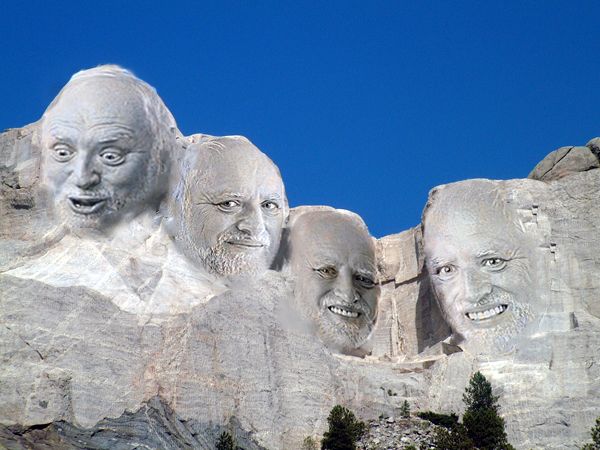 Harold Mt Rushmore Blank Meme Template