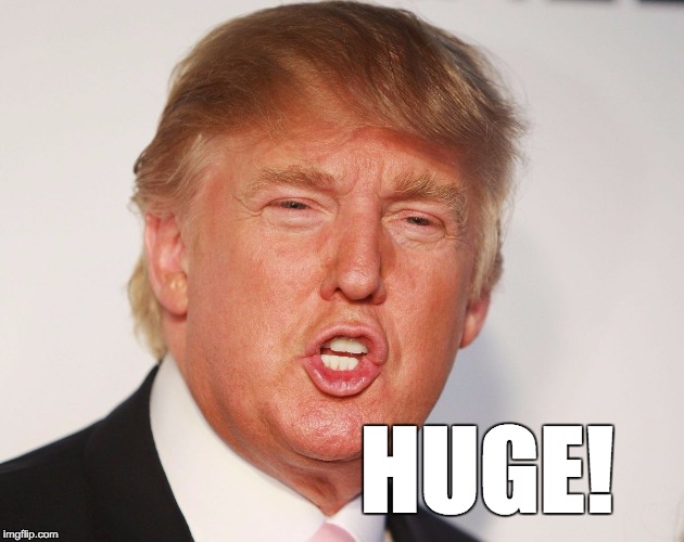 Donald Trump | HUGE! | image tagged in donald trump | made w/ Imgflip meme maker