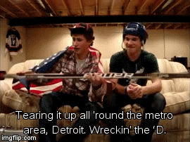 Tearing it up all 'round the metro area, Detroit. Wreckin' the ‘D. | image tagged in gifs | made w/ Imgflip video-to-gif maker