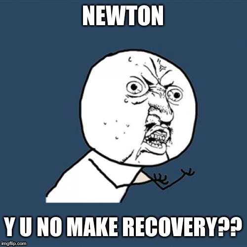 Y u do dis newton |  NEWTON; Y U NO MAKE RECOVERY?? | image tagged in memes,y u no,superbowl,carolina panthers,football | made w/ Imgflip meme maker