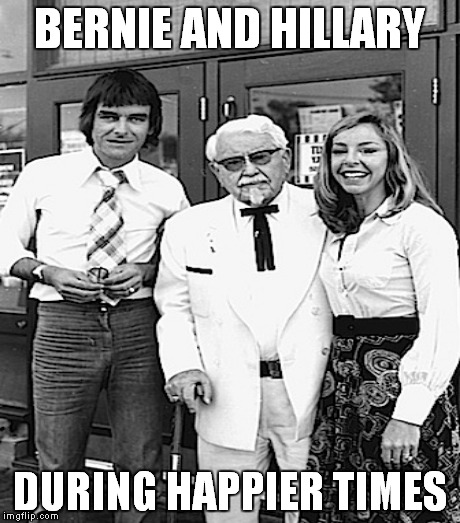 It was the best of times, it was the worst of times... | BERNIE AND HILLARY; DURING HAPPIER TIMES | image tagged in memes,funny,bernie sanders,hillary clinton | made w/ Imgflip meme maker