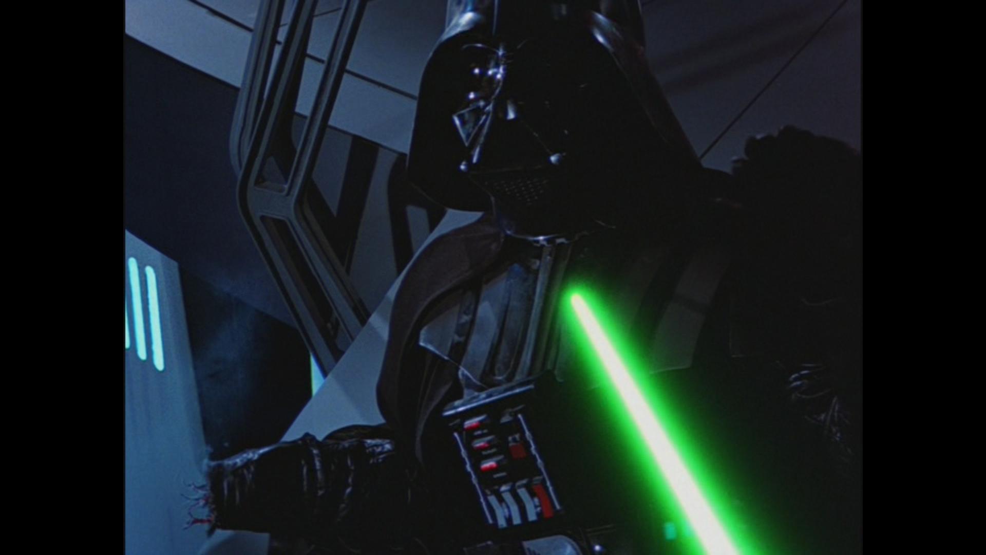 Luke cuts Vaders hand off Blank Meme Template