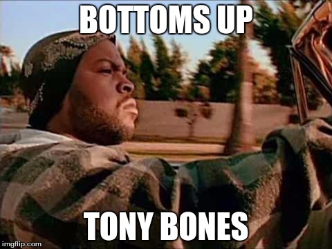 Today Was A Good Day | BOTTOMS UP; TONY BONES | image tagged in memes,today was a good day | made w/ Imgflip meme maker