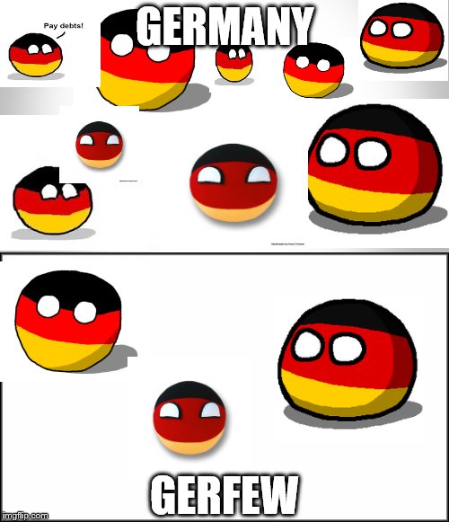 gerMANY vs. gerFEW |  GERMANY; GERFEW | image tagged in polandball,germany,germanyball,agario,memes,bad pun | made w/ Imgflip meme maker