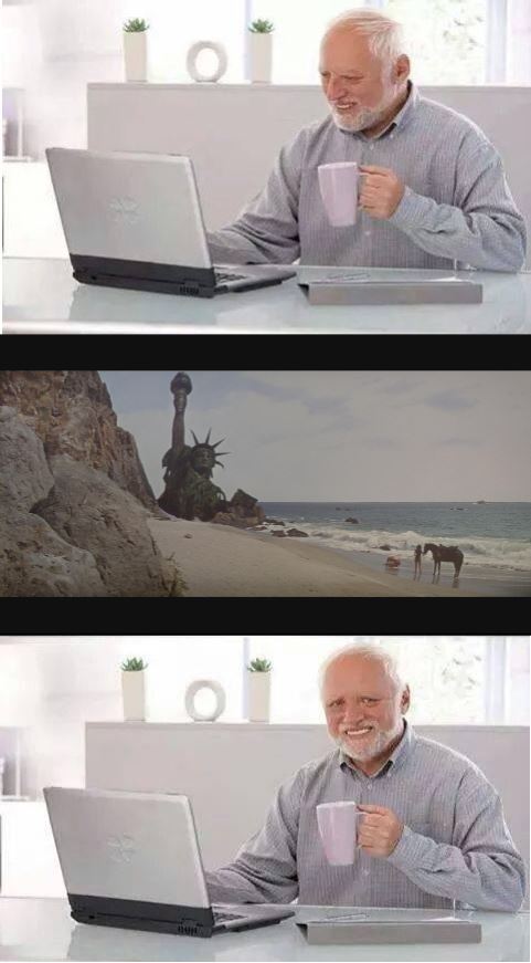 High Quality Hide the end of humanity harold Blank Meme Template
