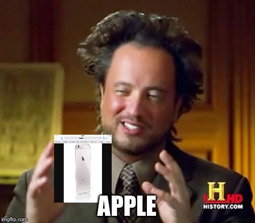 Ancient Aliens | APPLE | image tagged in memes,ancient aliens | made w/ Imgflip meme maker