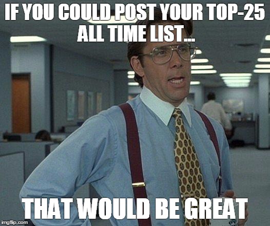 Lumbergh | IF YOU COULD POST YOUR
TOP-25 ALL TIME LIST... THAT WOULD BE GREAT | image tagged in hockey | made w/ Imgflip meme maker