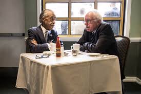 Bernie Sanders breakfast with Al Sharpton Blank Meme Template
