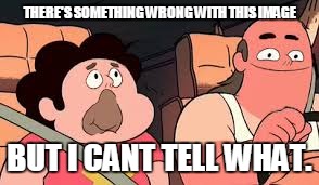 I don't understand. | THERE'S SOMETHING WRONG WITH THIS IMAGE; BUT I CANT TELL WHAT. | image tagged in steven universe | made w/ Imgflip meme maker