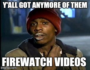 Sips channel right now  | Y'ALL GOT ANYMORE OF THEM; FIREWATCH VIDEOS | image tagged in memes,yall got any more of,sips | made w/ Imgflip meme maker