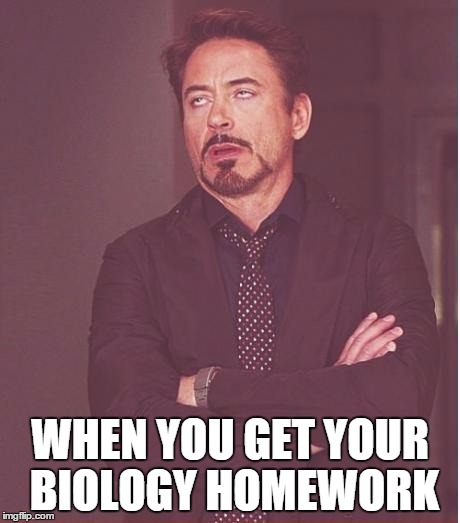 biology homework meme