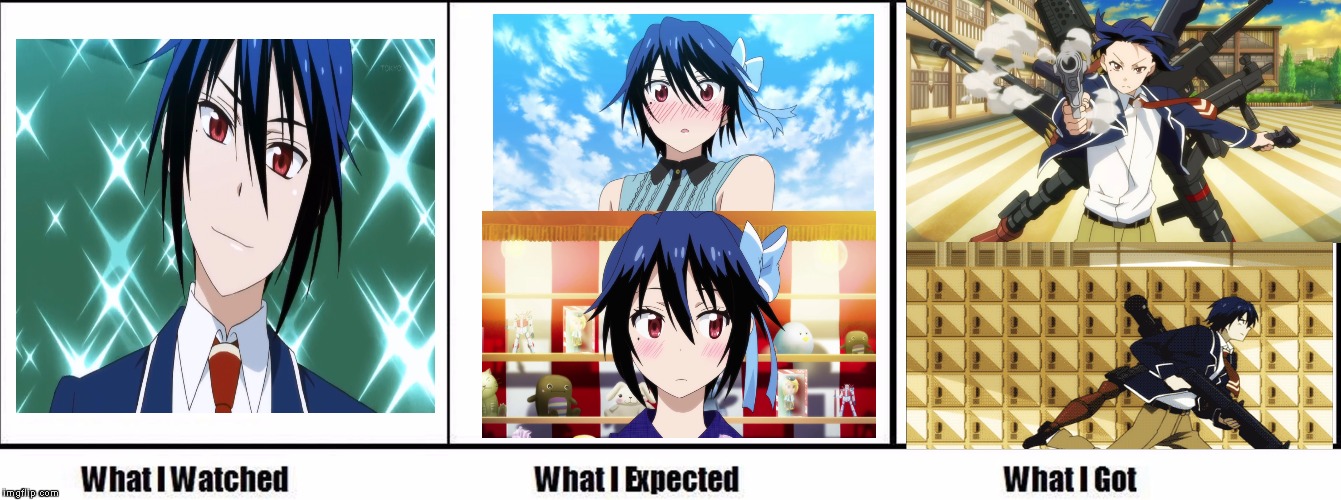 My "real" opinion about seishiro tsugumi (Nisekoi) for first time. She is a cute girl, but she is like Rambo (if she use guns) | image tagged in anime | made w/ Imgflip meme maker