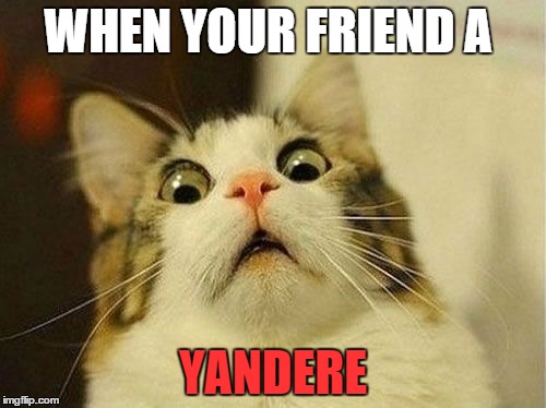 OOOOOO SNAAP! | WHEN YOUR FRIEND A; YANDERE | image tagged in yandere,tots not talking about myself,bruh | made w/ Imgflip meme maker