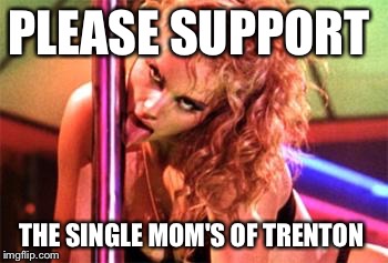 Stripper Pole | PLEASE SUPPORT; THE SINGLE MOM'S OF TRENTON | image tagged in stripper pole | made w/ Imgflip meme maker