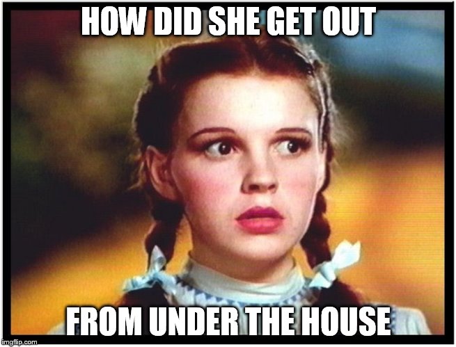 HOW DID SHE GET OUT FROM UNDER THE HOUSE | made w/ Imgflip meme maker