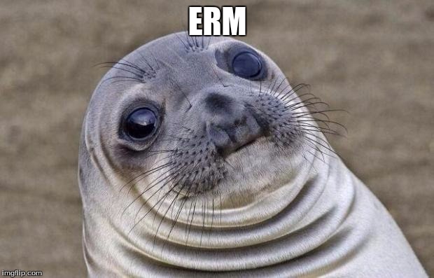 Awkward Moment Sealion Meme | ERM | image tagged in memes,awkward moment sealion | made w/ Imgflip meme maker