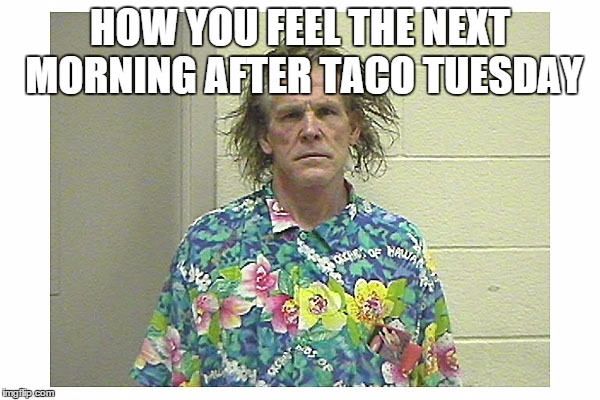 Day after taco Tuesday | HOW YOU FEEL THE NEXT MORNING AFTER TACO TUESDAY | image tagged in tacotuesday,hungover,tequila | made w/ Imgflip meme maker