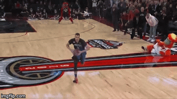 Zach LaVine Windmill | image tagged in gifs,zach lavine,zach lavine minnesota timberwolves,zach lavine foul line | made w/ Imgflip video-to-gif maker