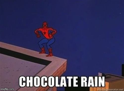 Spiderman's chocolate | image tagged in spiderman | made w/ Imgflip meme maker