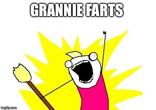 X All The Y Meme | GRANNIE FARTS | image tagged in memes,x all the y | made w/ Imgflip meme maker