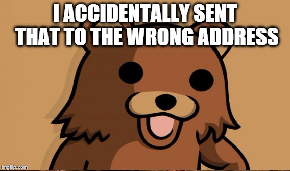 I ACCIDENTALLY SENT THAT TO THE WRONG ADDRESS | made w/ Imgflip meme maker