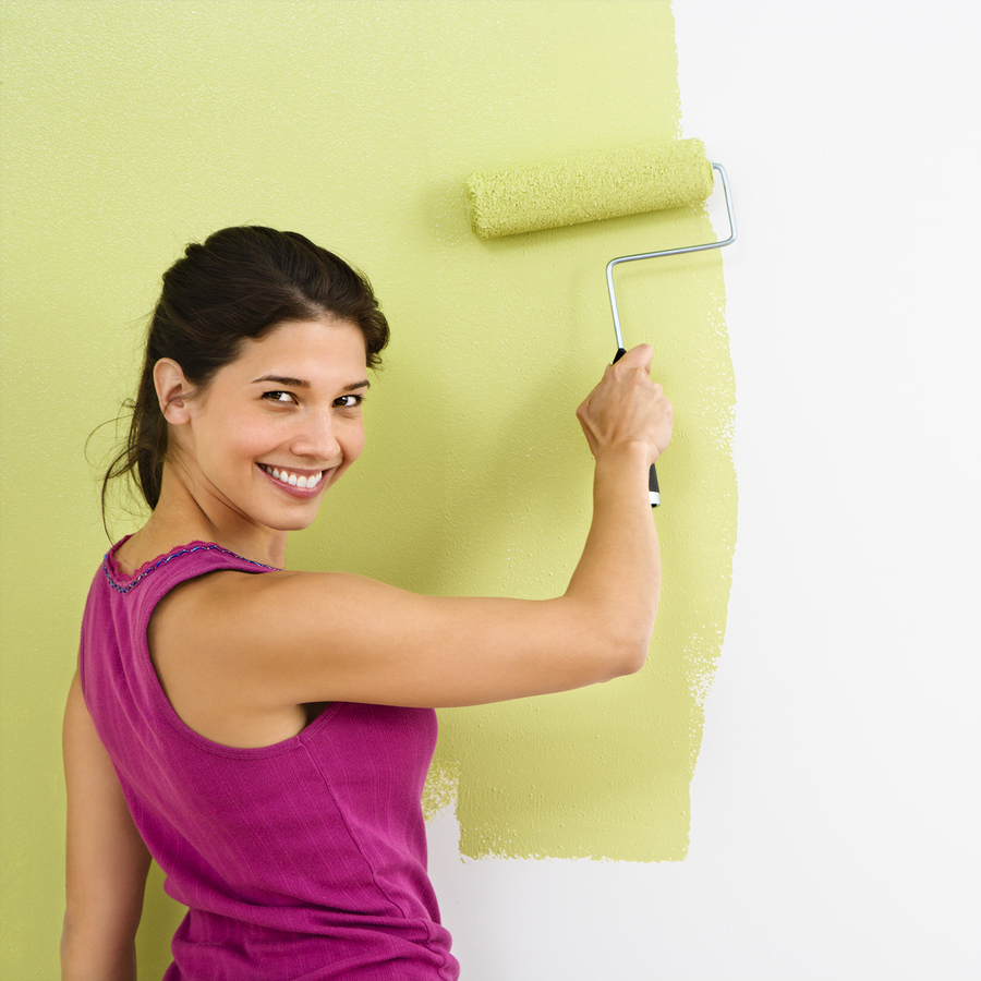 High Quality Woman Painting Wall Blank Meme Template