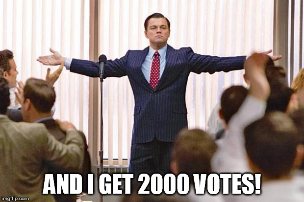 AND I GET 2000 VOTES! | made w/ Imgflip meme maker