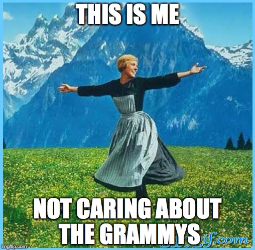 This is me not caring | THIS IS ME; NOT CARING ABOUT THE GRAMMYS | image tagged in this is me not caring | made w/ Imgflip meme maker