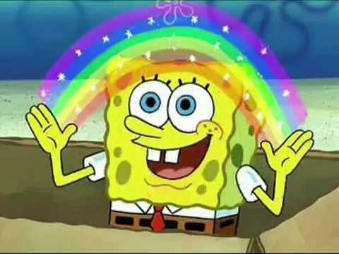 Spongebob rainbow Blank Meme Template