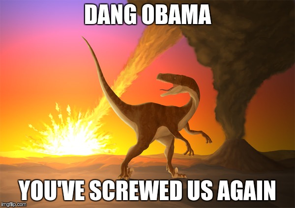 DANG OBAMA; YOU'VE SCREWED US AGAIN | image tagged in dang it obama | made w/ Imgflip meme maker