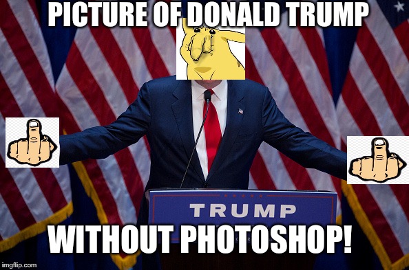 Donald Trump | PICTURE OF DONALD TRUMP; WITHOUT PHOTOSHOP! | image tagged in donald trump | made w/ Imgflip meme maker