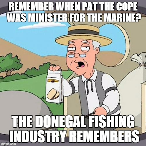 Pepperidge Farm Remembers Meme | REMEMBER WHEN PAT THE COPE WAS MINISTER FOR THE MARINE? THE DONEGAL FISHING INDUSTRY REMEMBERS | image tagged in memes,pepperidge farm remembers | made w/ Imgflip meme maker