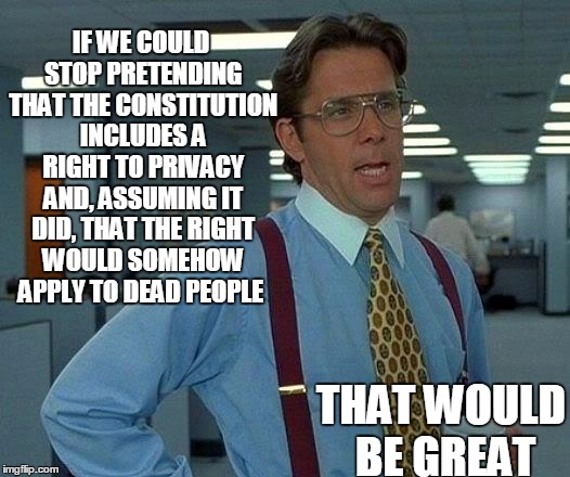 That Would Be Great Meme | IF WE COULD STOP PRETENDING THAT THE CONSTITUTION INCLUDES A RIGHT TO PRIVACY AND, ASSUMING IT DID, THAT THE RIGHT WOULD SOMEHOW APPLY TO DE | image tagged in memes,that would be great | made w/ Imgflip meme maker