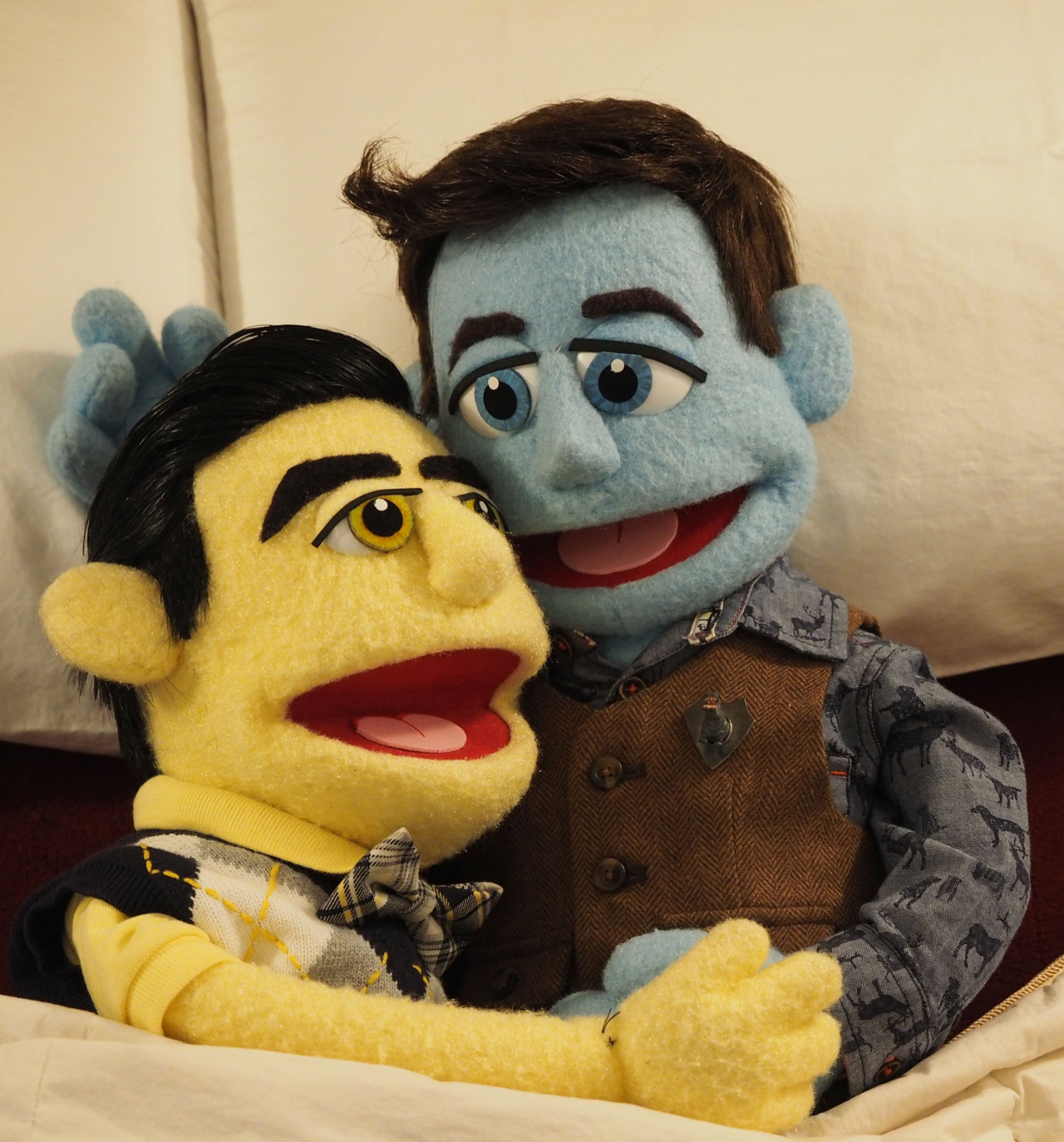 High Quality Puppet Klaine on a snow day Blank Meme Template