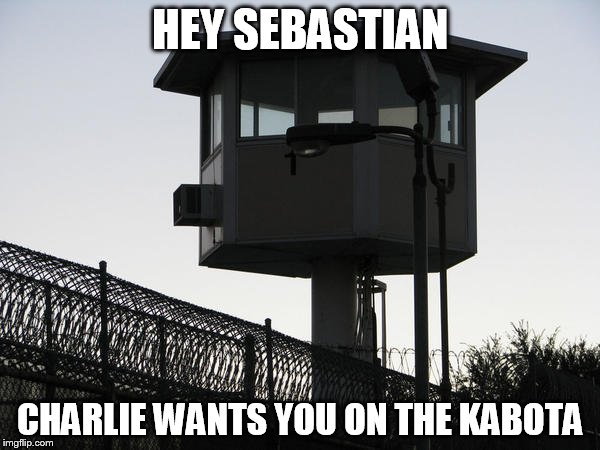 HEY SEBASTIAN; CHARLIE WANTS YOU ON THE KABOTA | image tagged in freedom tower | made w/ Imgflip meme maker