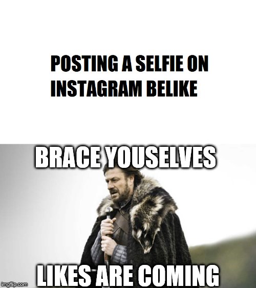 brace yourselfes likes are coming | BRACE YOUSELVES; LIKES ARE COMING | image tagged in brace yourselves x is coming | made w/ Imgflip meme maker