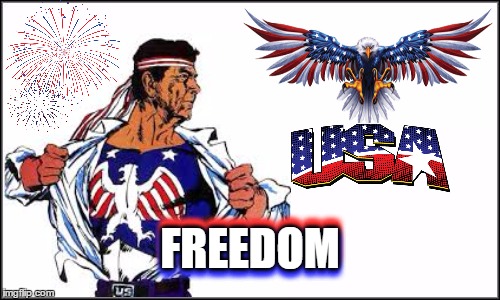 Ronald Reagan USA | FREEDOM; FREEDOM; FREEDOM | image tagged in usa,freedom,ronald reagan,liberty,patriotic,eagle | made w/ Imgflip meme maker