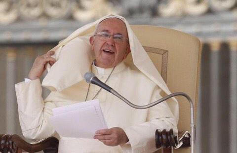 Pope hair flip Blank Meme Template