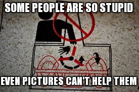 SOME PEOPLE ARE SO STUPID; EVEN PICTURES CAN'T HELP THEM | image tagged in stupid people,memes | made w/ Imgflip meme maker