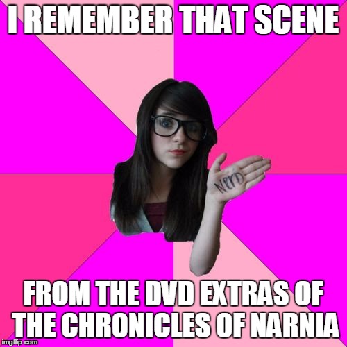 I REMEMBER THAT SCENE FROM THE DVD EXTRAS OF THE CHRONICLES OF NARNIA | made w/ Imgflip meme maker